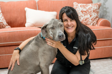Dr Finley and her dogs